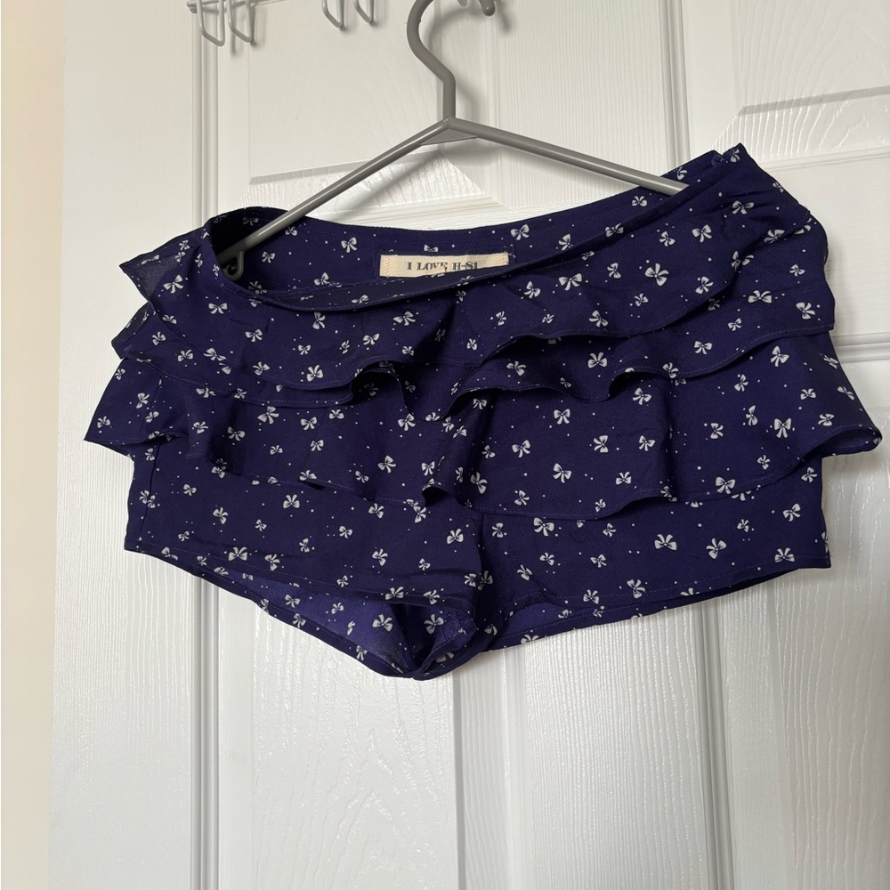 Heritage 1981 Navy Floral Ruffle Skorts